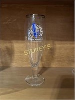 12 Med. Gold Rimmed Steam Whistle Beer Glasses