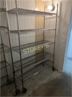 5 Tier Mobile Metro Rack ~4' x 18 x 77