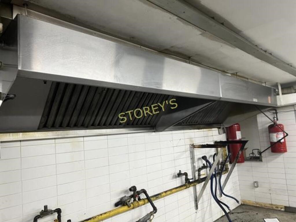 ~16' S/S Exhaust Hood w/ Fire Suppression System
