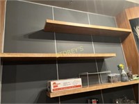 3 Wood Wall Shelves ~6' x 12