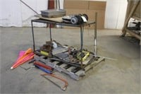 Welding Table Approx 50"x23"x32" W/ Bench Grinder,