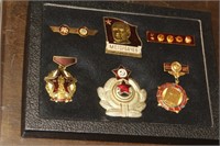 Lot of Soviet Badges, Pins etc