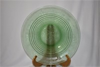A Green Etched Glass Bowl