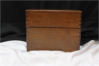 A Vintage Wooden File Box