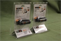 (2) Worx 20v Li-ion Batteries, Unused