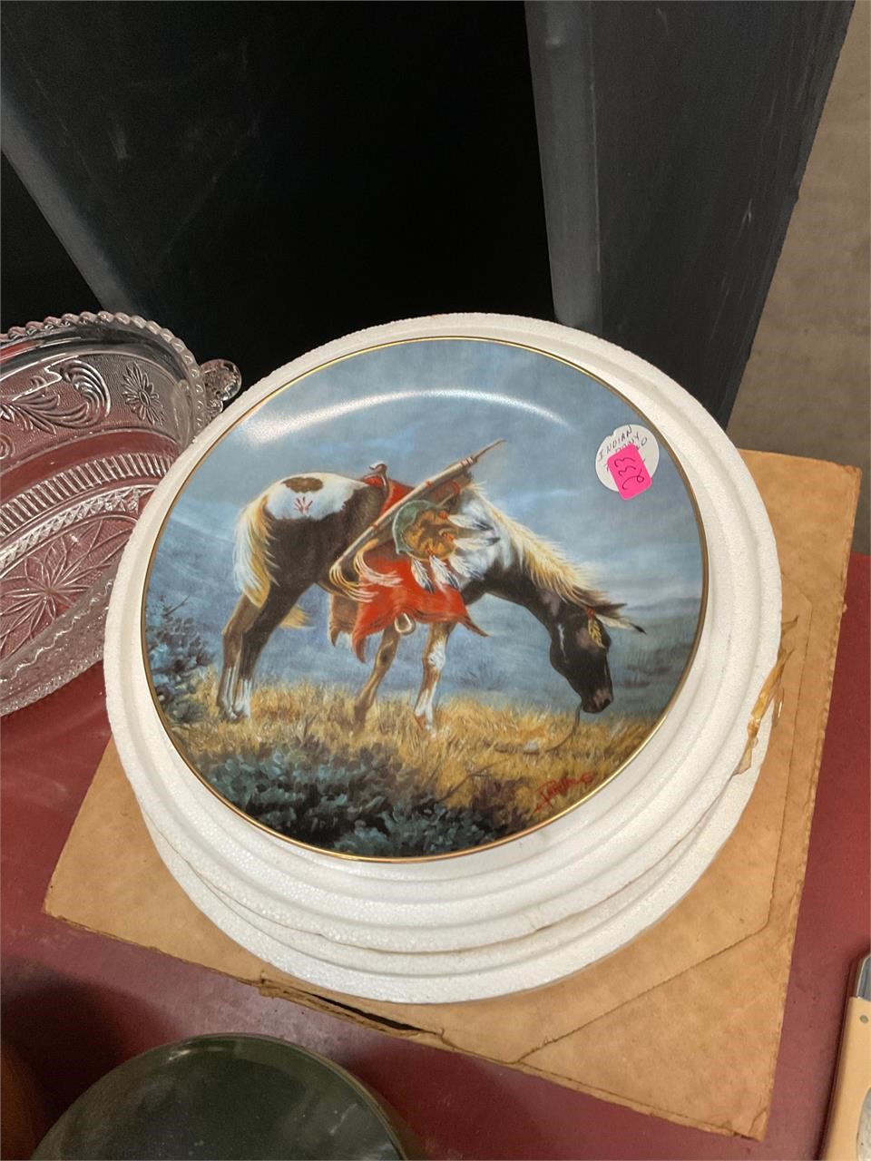 2 Collectible Horse Plates
