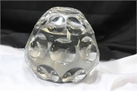 A Facet Cut Glass Paperweight