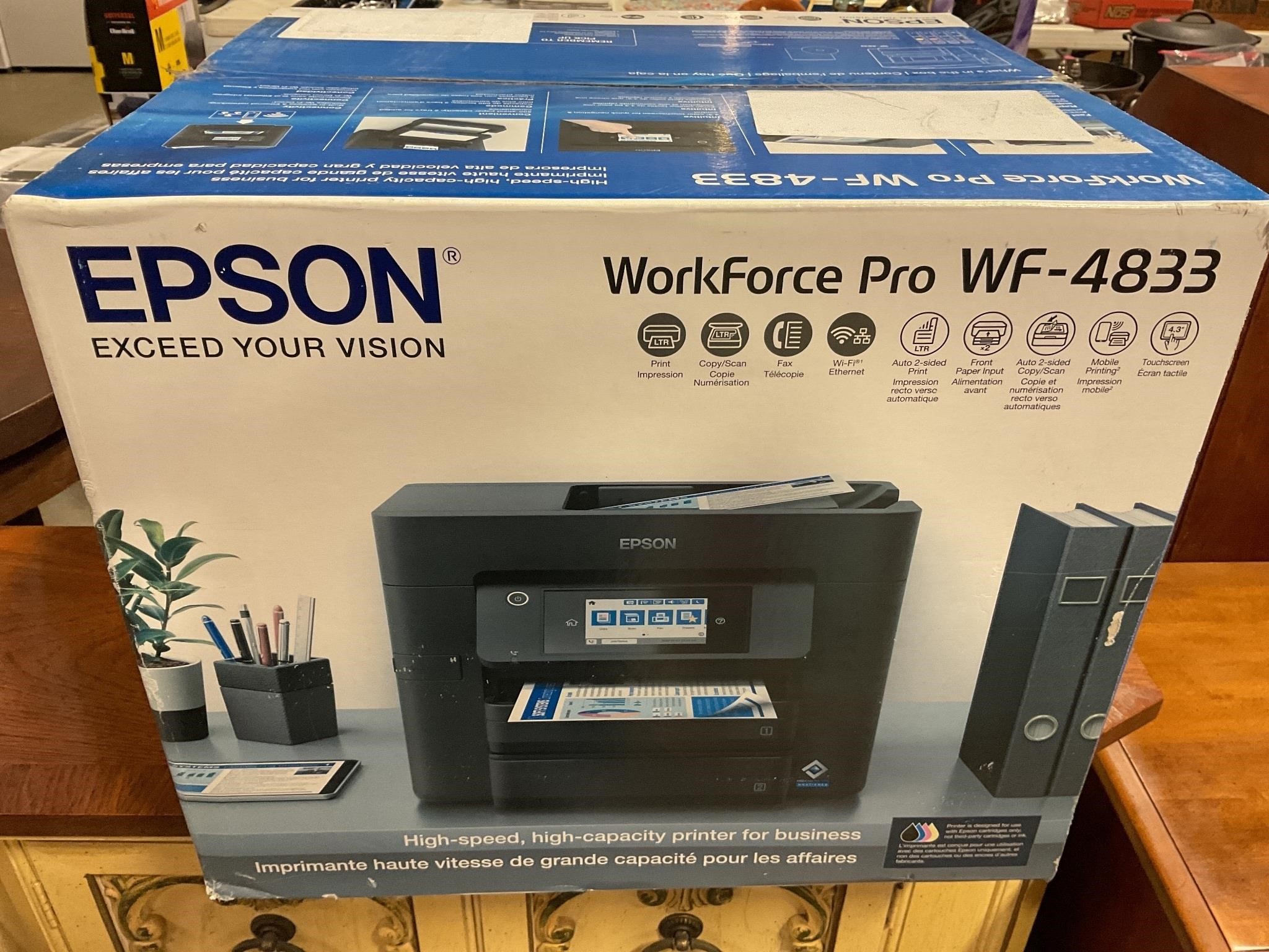 New in box Epson WF-4833 printer