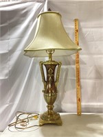 Heavy brass colored lamp