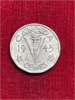 1945 Canada Coin Victory five cent