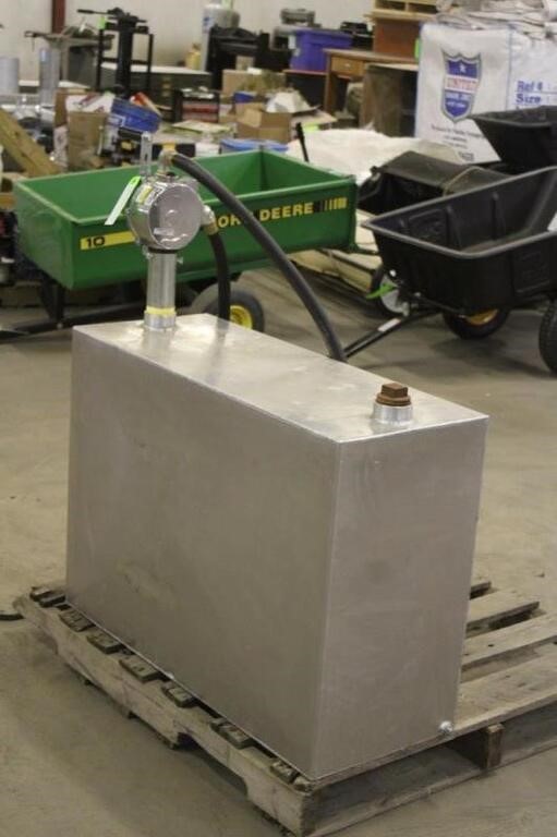 Stainless Fuel Tank W/ Hand Pump Approx 35"x14"x25