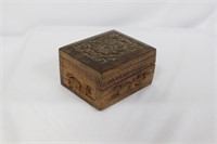 A Carved Wooden Trinket Box