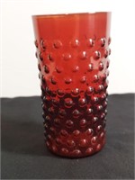 Royal Ruby Hobnail Drinking Glass Anchor Hocking