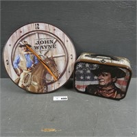 John Wayne Lunchbox & Wall Clock