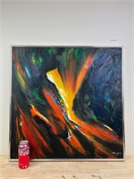 Signed Abstract Painting Wall Art