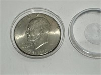 Eisenhower  US dollar coin 1776-1976 in case