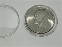 Eisenhower  US dollar coin 1971 in case