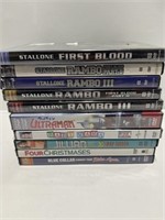 Lot of movie DVD’s  Rambo