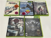 5- XBox 360 video games, Sega burnout Paradise,