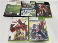 5- Xbox 360 video games, Marvel Deadpool,