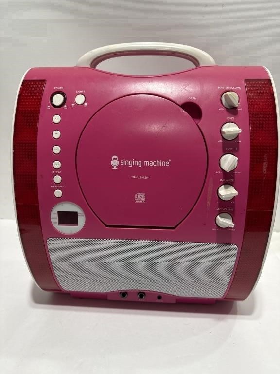 Singing Machine Classic  Pink Karaoke Machine