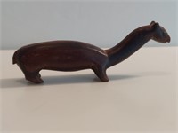 Weasel Fisher Prairie Dog Carved Wooden Figure.