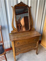 Mirrored Dresser, 60 x 32 x 16”