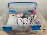 Tote of little girls clothes