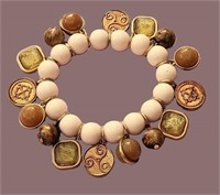 UNIQUE GORGEOUS MICHAEL GABRIEL EARTHTONE BRACELET