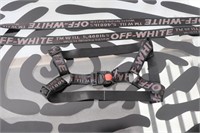 Off White Leash & Harness-Black