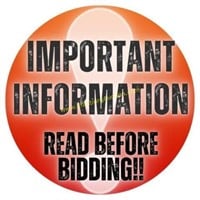READ BEFORE BIDDING - IMPORTANT INFO