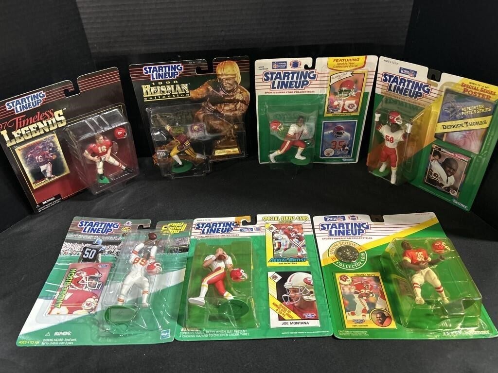 7 NOS Starting Lineup Collectables.