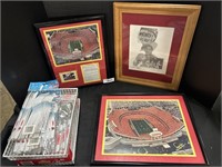 Chiefs Cutlery and Framed Pictures and Print.