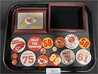 KC Chiefs Collectable Pins.