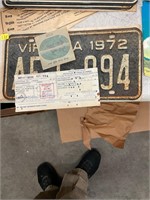 Pair of 1972 Vintage License Plates