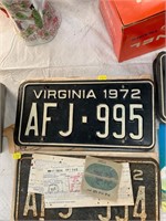 Pair of 1972 Vintage License Plates