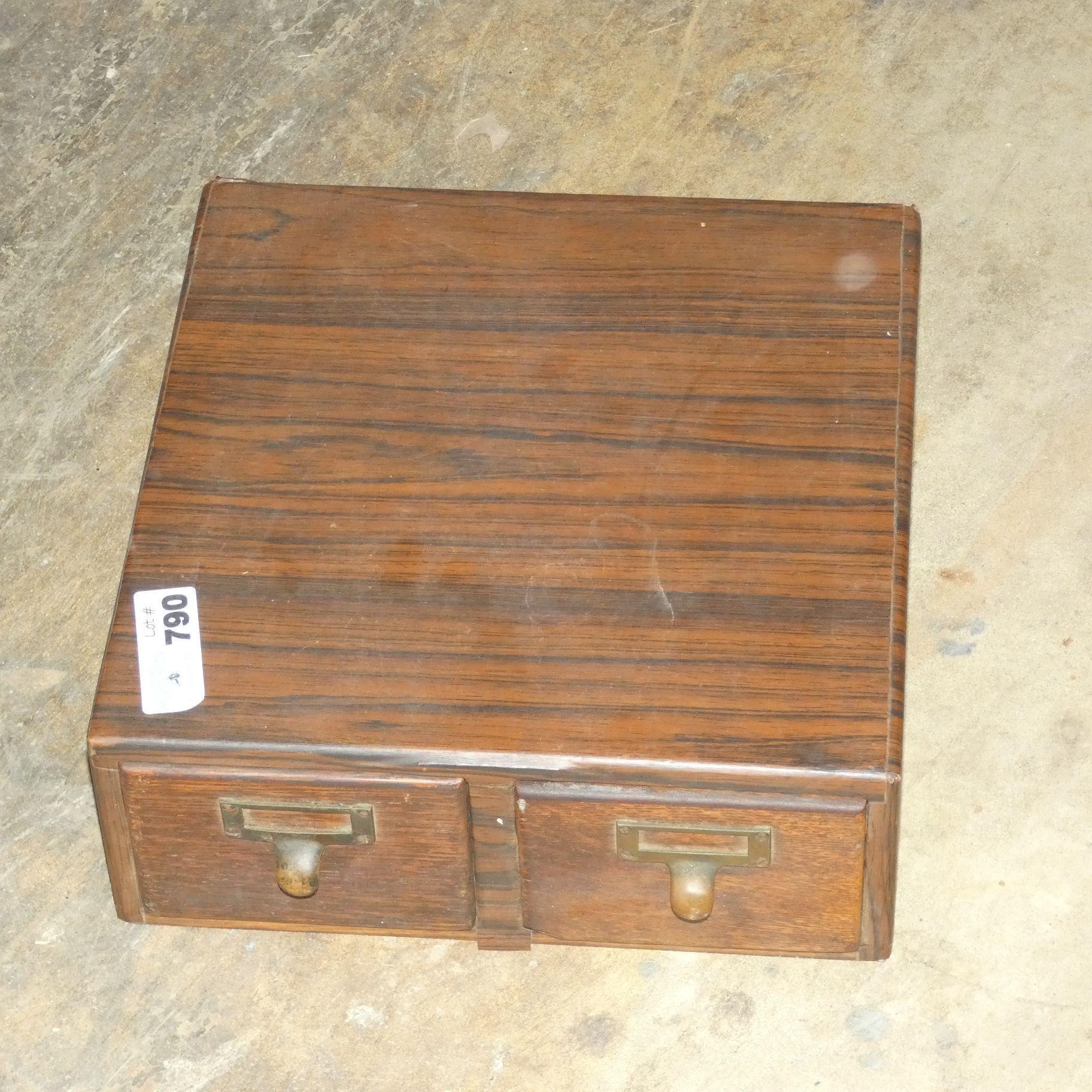 Nice Early Wood File Box