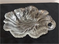 Indiana Pebble Leaf Open Handle Serving Bowl