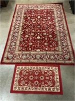 5ft by 7 ft aerial rug with door rug