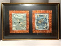 31" Vintage Chinese Embroidery Silk Panels Custom
