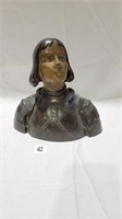 Rare rullorry iron Joan of arc bust signed