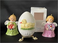 1992 1993 Goebel Angel Ornaments & 1979 Easter