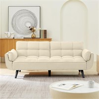 Futon Sofa Bed with Adjustable Backrests
