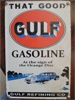 GULF GASOLINE 8"X12" TIN SIGN