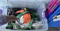TOTE OF ELECTRICAL CORDS, EXERCISE BANDS,