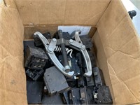 Box of breakers and a wheel puller