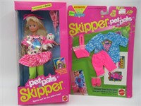Pet Pals Skipper Barbie Dolls & Fashion Pack Lot