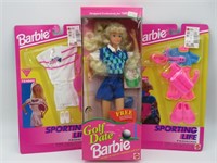 Golf Date/Sport Barbie Dolls & Fashion Pack Lot
