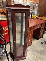 4 foot curio cabinet with glass shelves
