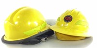 (2) Bullard Yellow Fire Helmet/ Hard Hat